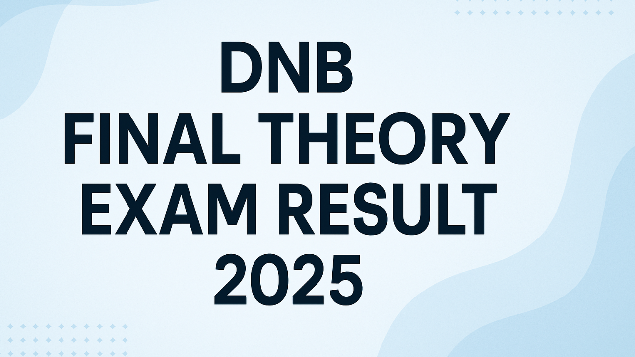 DNB Final Theory Exam Result 2025