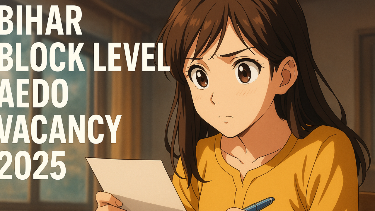 Bihar Block Level AEDO Vacancy 2025