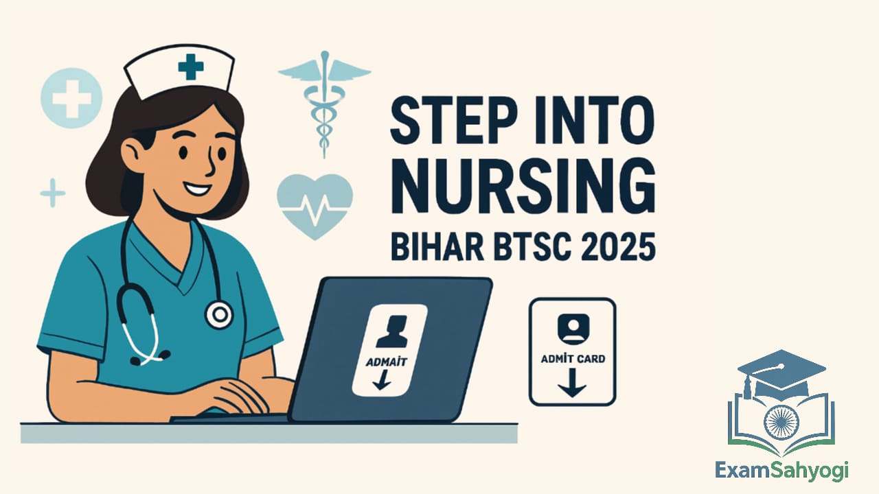 Bihar BTSC Tutor Nursing Admit Card 2025