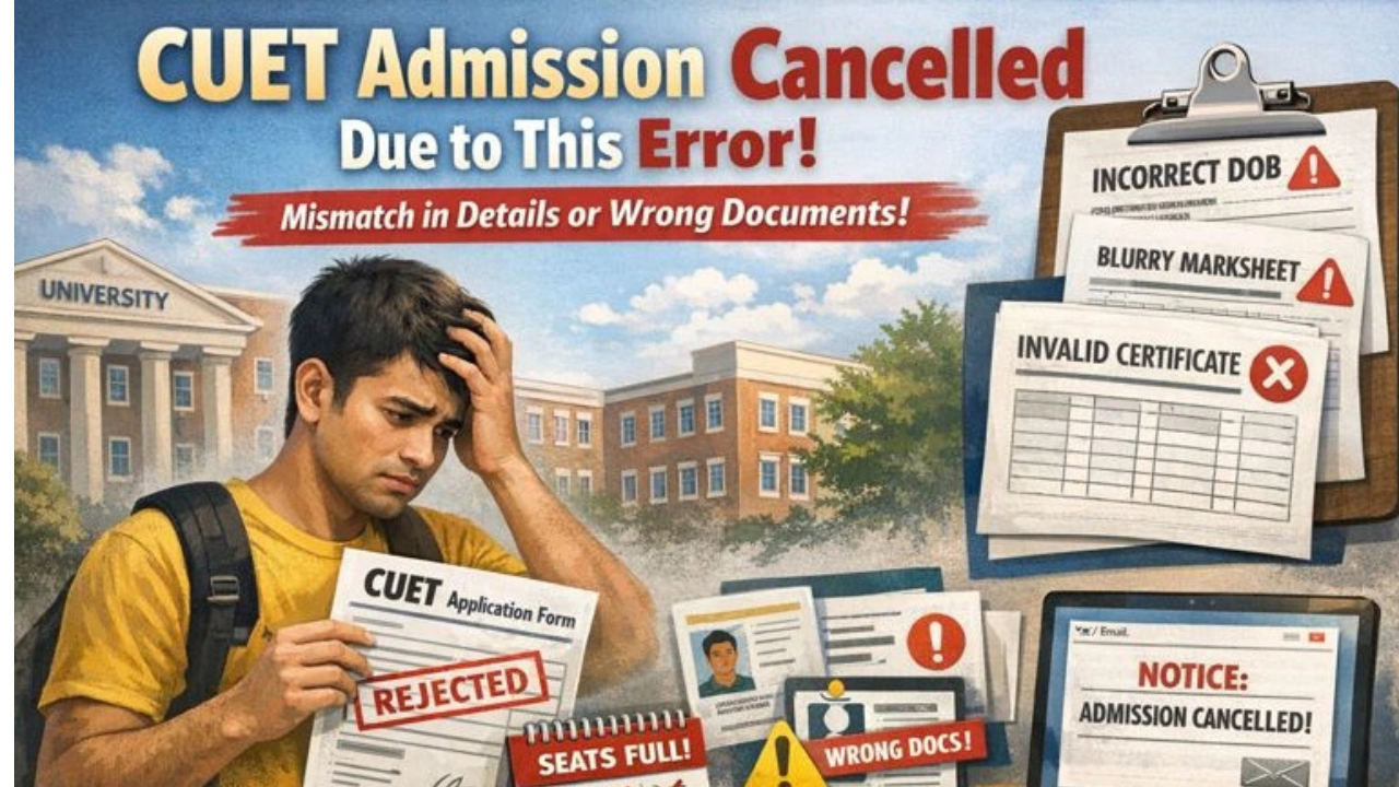 CUET Admission Cancelled Because of This Small Error – Many Students Miss It